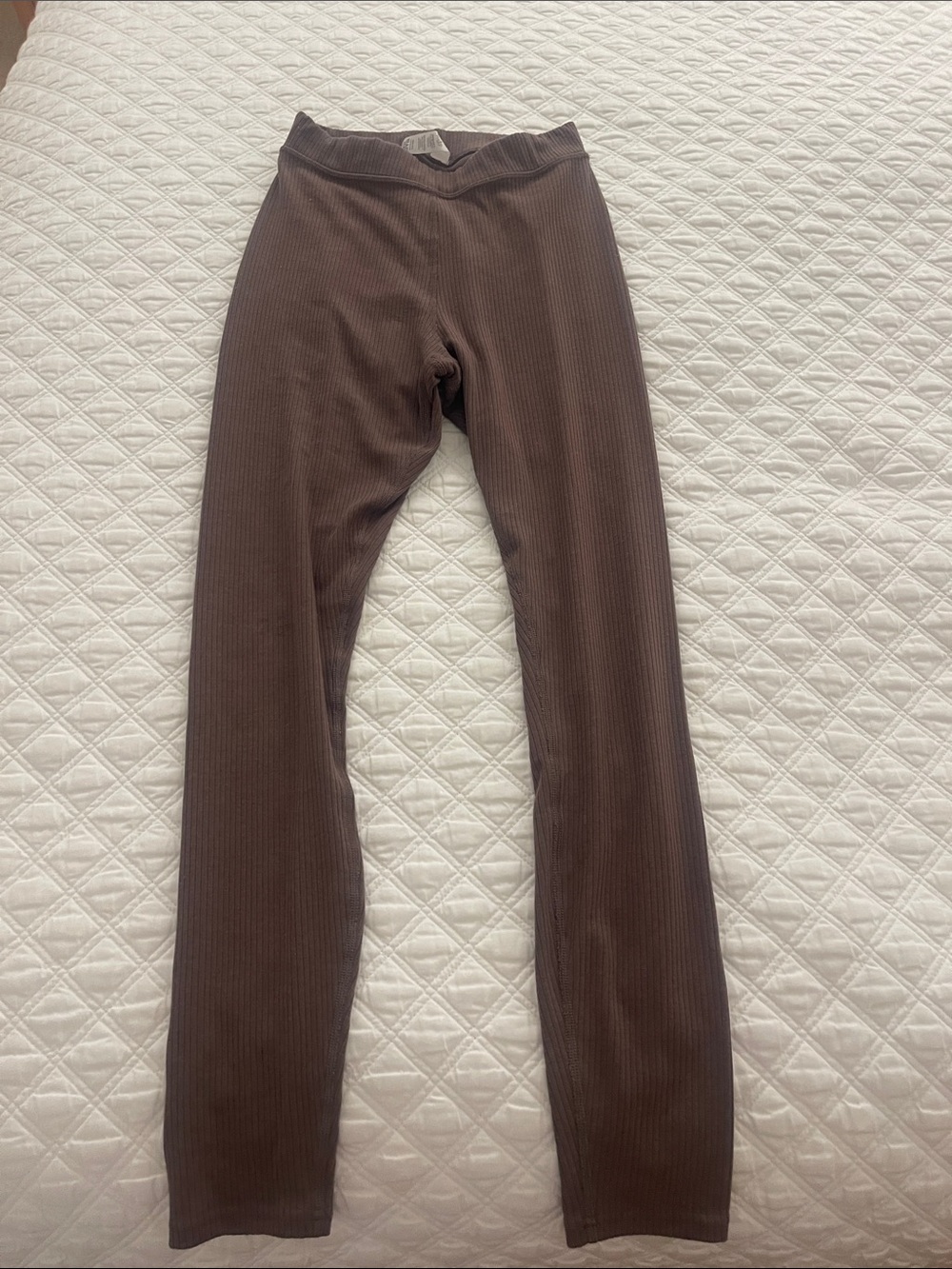 ALO yoga  high waist Ribbed Chocolate Brown Leggings